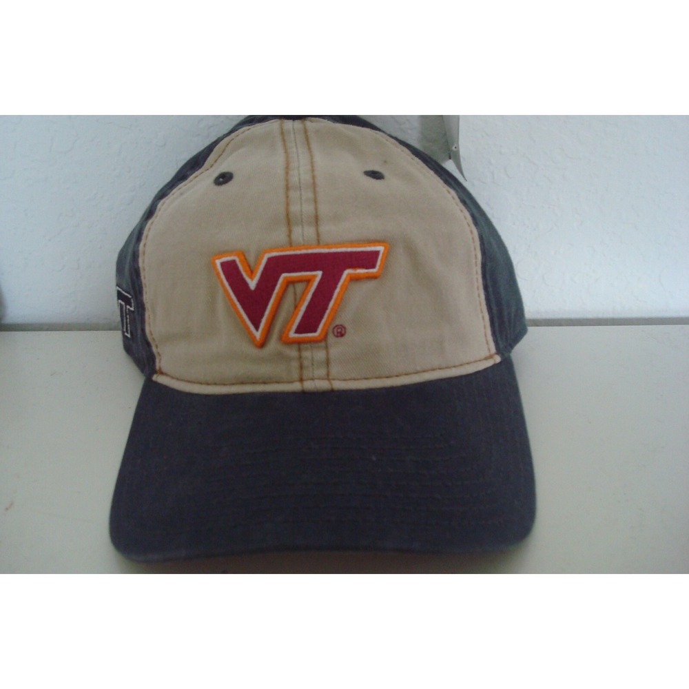 VIRGINIA TECH HOKIES STRAPBACK DEADSTOCK HAT CAP VINTAGE D3